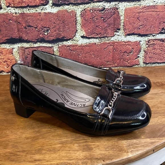 Life Stride Soft System Active Arch Black Comfort Slip On Loafers Size 9.5 - Picture 3 of 14